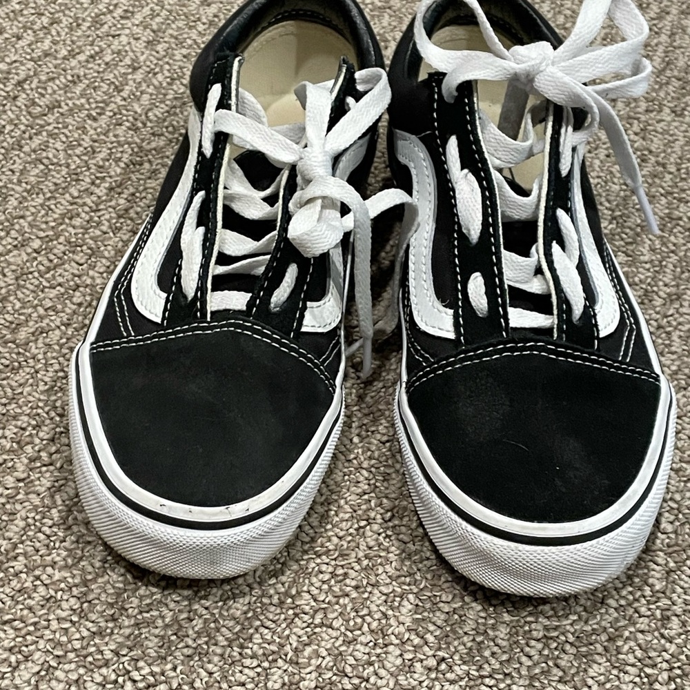 Vans Kids Black and White Sneakers
